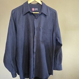 Chaps Ralph Lauren Men's Navy Button-Down Shirt